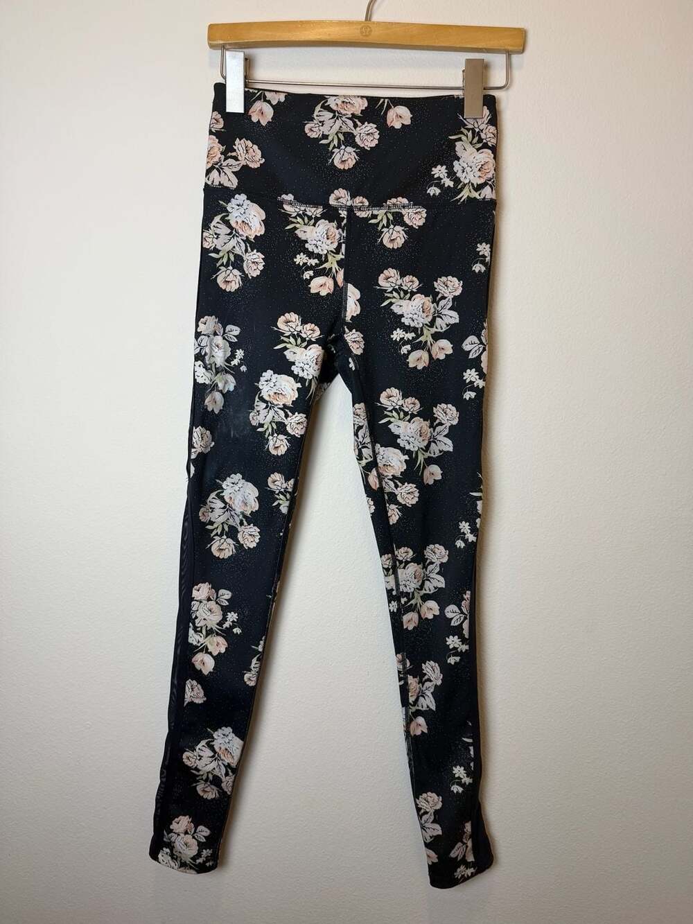 FP Movement Free People Liza Black Floral Leggings